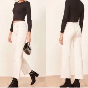 NWT Reformation Fawcett white jeans- size 30.